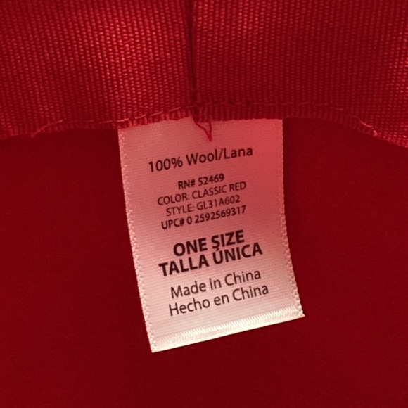 100% Wool Red Womens Hat - Picture 6 of 6